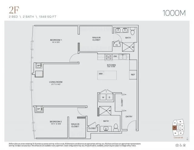 2 Bedroom 2 Bath In Chicago IL 60605 for Rent