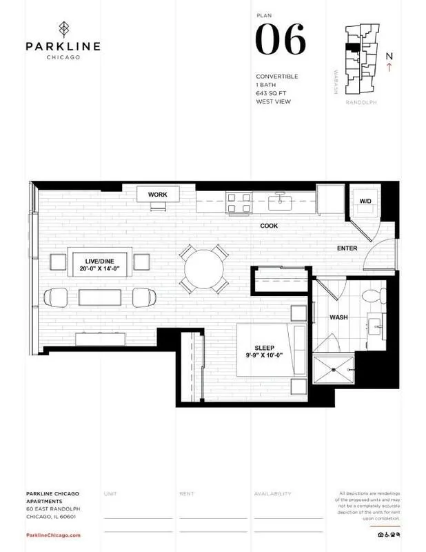 1 Bedroom 1 Bath In Chicago IL 60601 for Rent