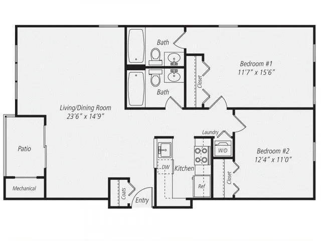 2 bedroom in Burlington MA 01803 for Rent