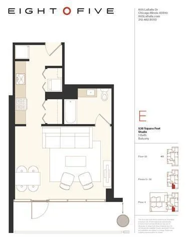 0 Bedroom 1 Bath In Chicago IL 60654 for Rent