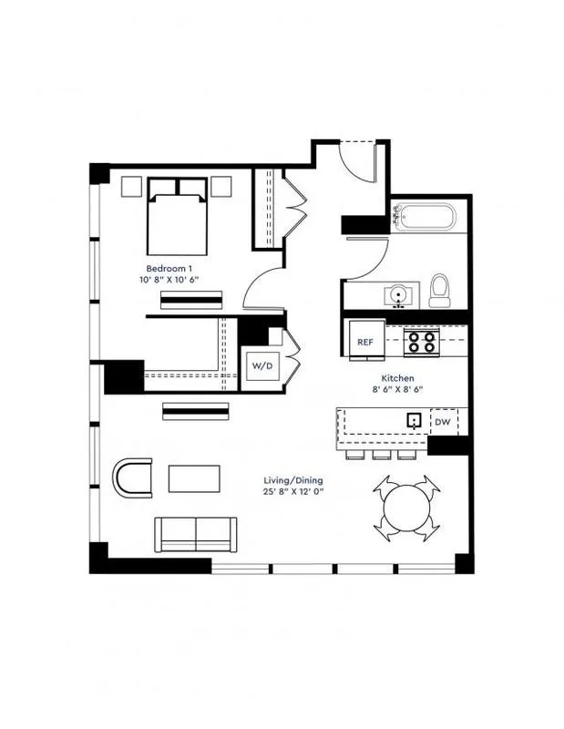 1 Bedroom 1 Bath In Chicago IL 60607 for Rent
