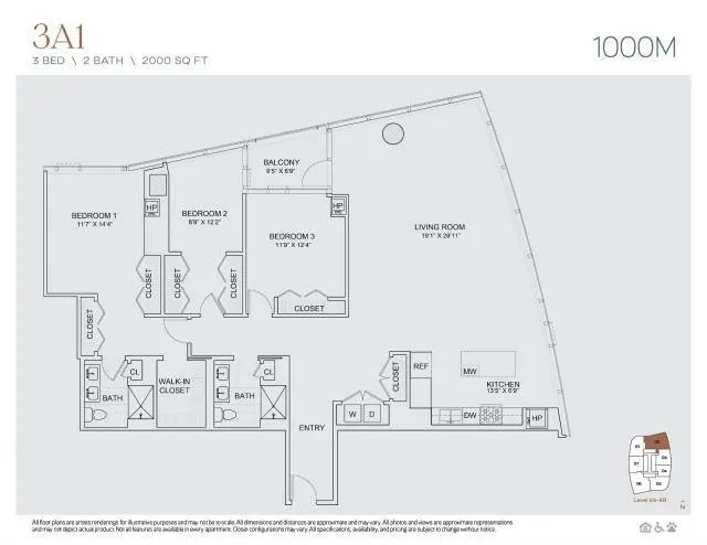 3 Bedroom 2 Bath In Chicago IL 60605 for Rent