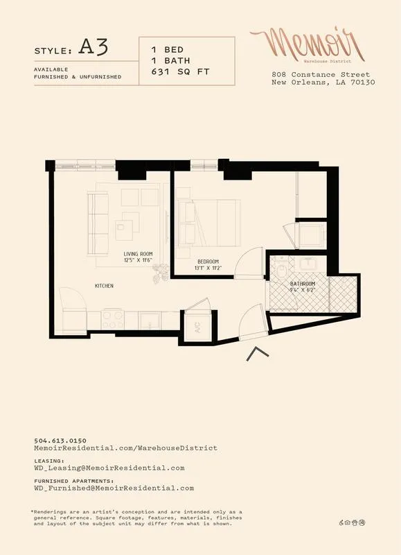 Memoir Warehouse District - A3 for Rent