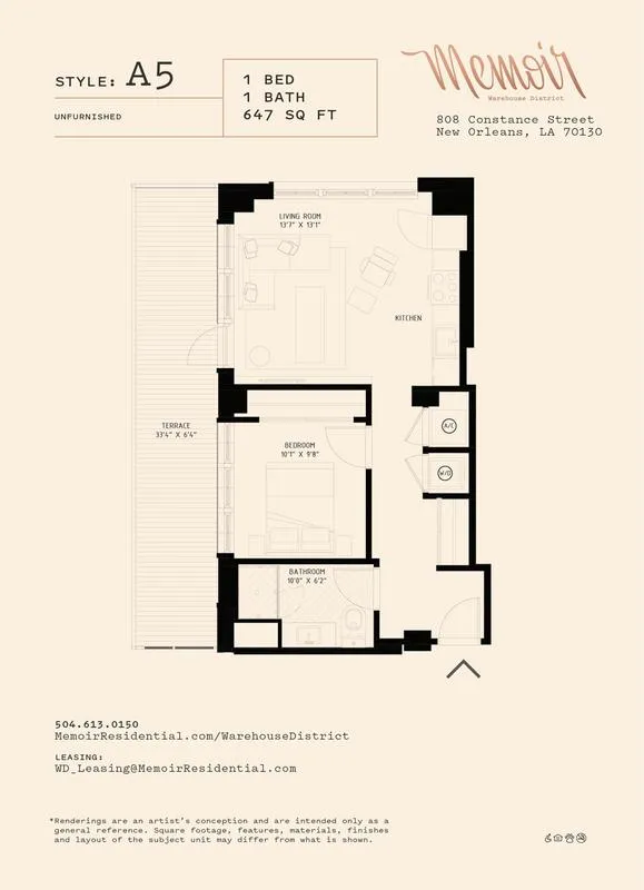 Memoir Warehouse District - A5 for Rent