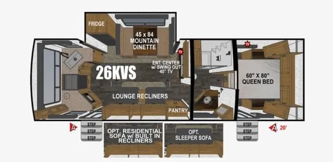 2024 Outdoors RV Mountain Series Timber Ridge 26KVS Mountain 31ft for Sale