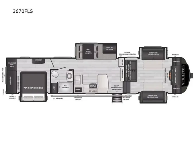 2024 Keystone Sprinter Limited 3670FLS 40ft for Sale