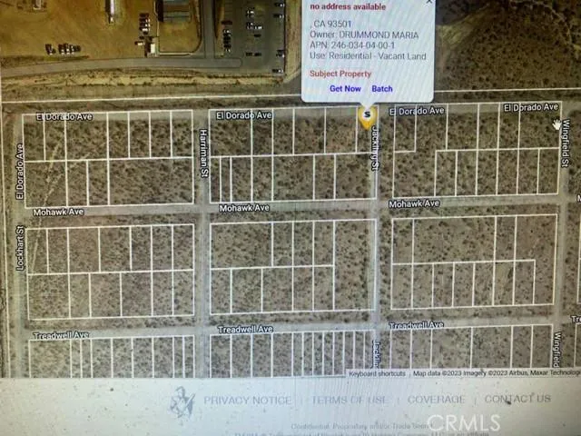 0 EL DORADO AVENUE, Mojave, CA 93501 Land For Sale  MLS# DW23230264